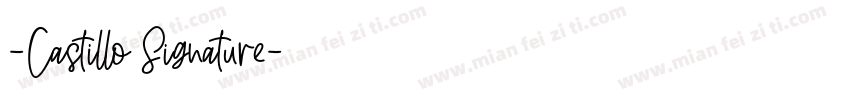 -Castillo Signature字体转换